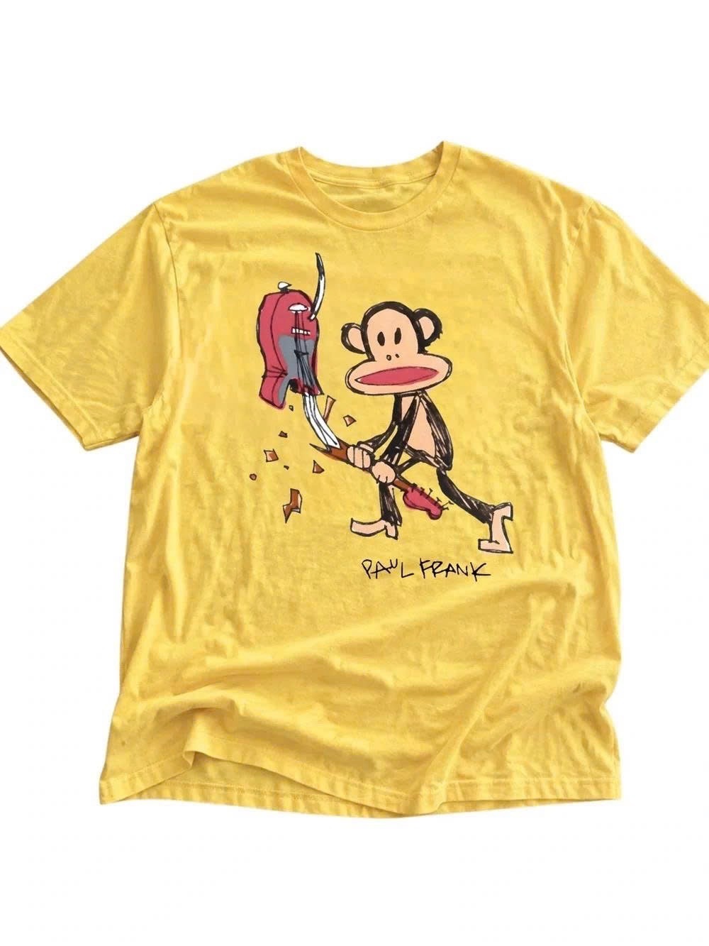 Paul Frank Yellow Graphic Julius Monkey Tee